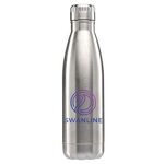 Ibiza - 17oz. Double Wall Stainless Bottle - Full Color - Silver