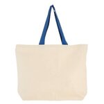 Imprinted 11.5 Oz Hillsboro Canvas Tote - Natural/royal Blue