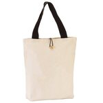 Imprinted 11.5 Oz Portland Button-Up Canvas Tote - Natural/black