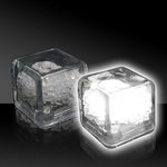 Imprinted Liquid Activated Light Up Ice Cubes - White