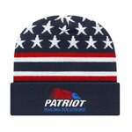 Buy In Stock Flag Knit Cap With Cuff Embroidered