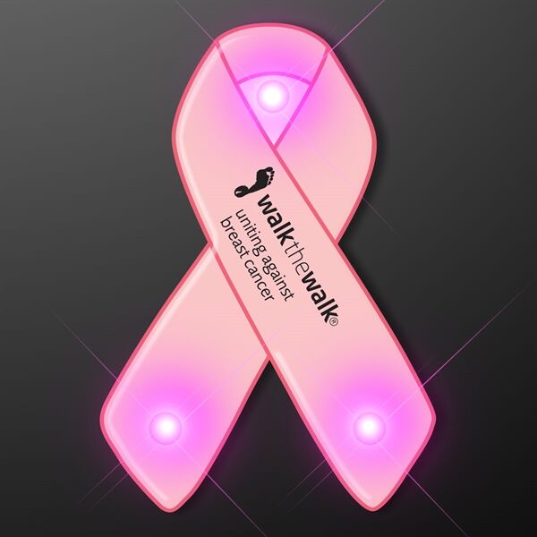 Main Product Image for Light Up Pink Ribbon Pin for Breast Cancer Awareness