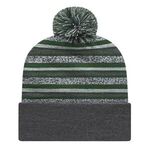 In Stock Striped Knit Cap with Cuff -  