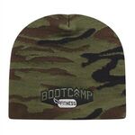 Buy Embroidered In Stock Woodland Camo Knit Beanie