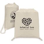 Java - 5 oz Natural Cotton Drawstring Backpack - Natural
