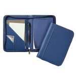 Jeffereson Zippered Jr. Padfolio - Navy Blue