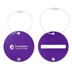 Jet Setter Aluminum Luggage Tag - Metallic Purple