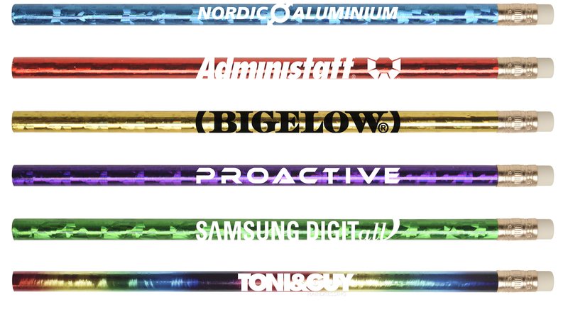 Main Product Image for Custom Printed Jo Bee Prismatic Foil Wrap Pencil
