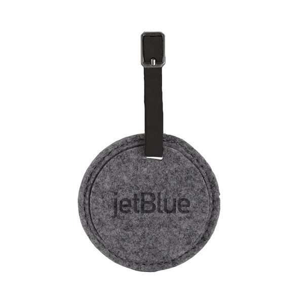 Main Product Image for Juniper Recycled Felt Round Luggage Tag