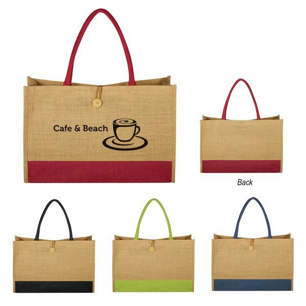 Main Product Image for Imprinted Jute Box Tote Bag