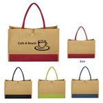 Jute Box Tote Bag -  