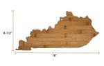 Kentucky State Shaped Bamboo Serving and Cutting Board -  