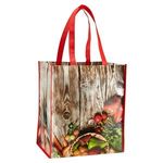 Laminated Grocery Tote - Red
