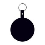 Large Circle Flexible Key Tag - Black