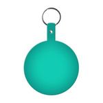 Large Circle Flexible Key Tag - Translucent Aqua