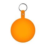Large Circle Flexible Key Tag - Translucent Orange