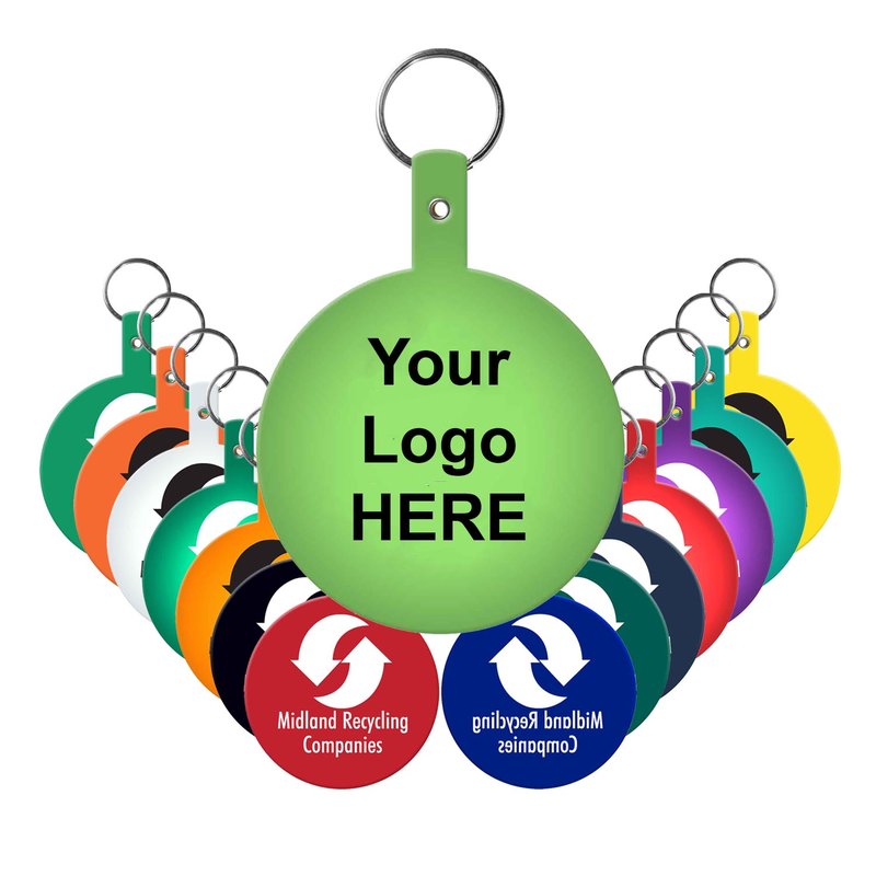 Main Product Image for Custom Printed Large Circle Flexible Key Tag