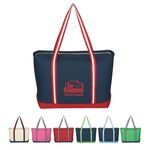 Large Cotton Canvas Admiral Tote Bag -  