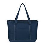 Large Cotton Canvas Yacht Tote Bag -  