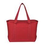 Large Cotton Canvas Yacht Tote Bag -  