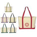 Large Heavy Cotton Canvas Boat Tote Bag -  