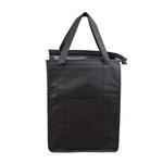 Large Insulated 12"x16" Cooler Zipper Tote Bag - Black