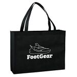 LARGE NON-WOVEN SHOPPING TOTE BAG - Black