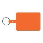 Large Rectangle Flexible Key Tag - Orange