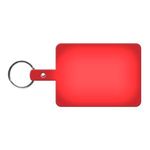 Large Rectangle Flexible Key Tag - Translucent Red