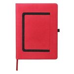 Large Roma Journal with Horizontal Phone Pocket - Red