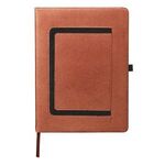 Large Roma Journal with Horizontal Phone Pocket - Tan