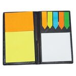 Leather Look Padfolio With Sticky Notes & Flags -  