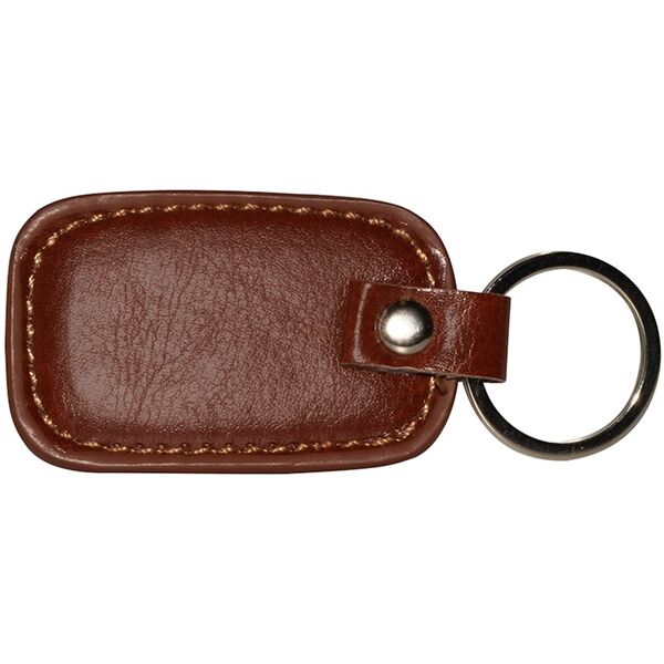 Main Product Image for Promotional Rectangle Leather Keyring