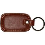 Buy Promotional Rectangle Leather Keyring