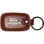 Leather Rectangle Keyring -  