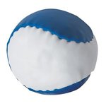 Leatherette Ball - White With Blue