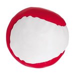 Leatherette Ball - White with Red