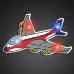 LED Airplane Blinky Pins - Multi Color