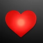 LED Blinking Red Heart Clip -  