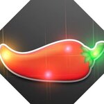 LED Chili Pepper Blinky Light Pin