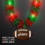 Buy LED Christmas Hawaiian Lei Party Necklace w/ Football Medallion