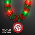 Buy LED Christmas Hawaiian Lei w/ Red Medallion