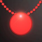 LED Circle Badge with Beads - Red - Red