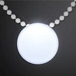 LED Circle Badge with Beads - White - White
