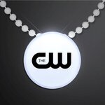 Buy LED Circle Badge with Beads - White