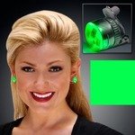 LED CLIP ON JADE BLINKING PINS - Green