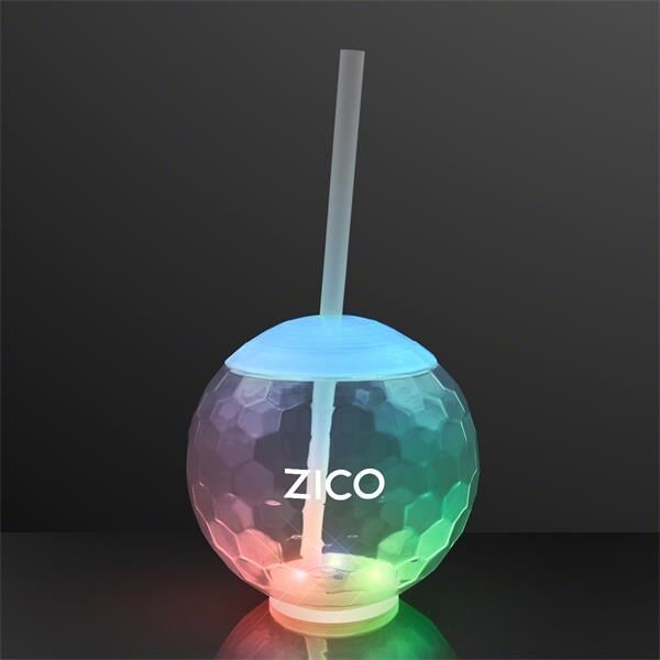 Main Product Image for Custom Printed LED Disco Ball Tumbler Cup, Deluxe Light Base