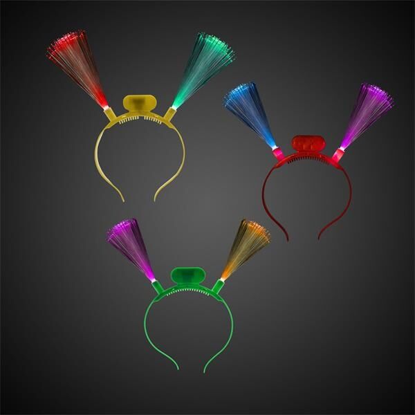 Main Product Image for Custom Printed LED Fiber Optic Headbands - Assorted Colors