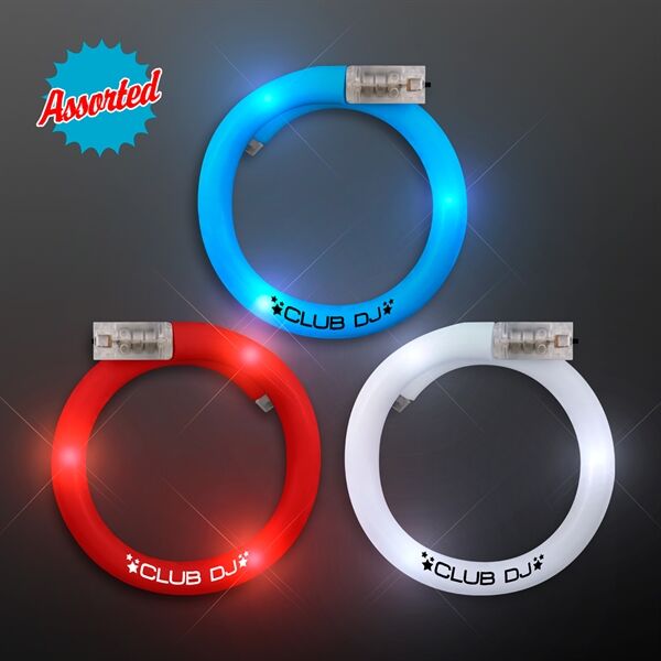 Main Product Image for LED Flash Tube Bracelets - Assorted Red, White & Blue
