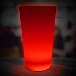 LED Light Up Drinking Neon Look 16 oz Pint Glass - Red